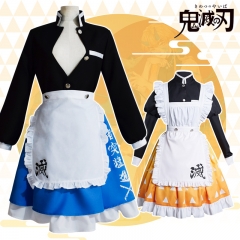 鬼灭之刃cos服 我妻善逸 伊之助女仆装cosplay角色扮演服现货跨境