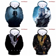 健康布 美剧 Vikings 维京传奇 3D全彩连帽卫衣