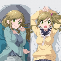 (40*70cm) Yuru Camp/Laid-Back Camp Sexy Girl Body Pillow Pattern Cartoon Character Bolster Body Anime Pillow