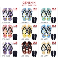 10 Styles Genshin Impact Summer Beach Anime Flip Flops Slipper