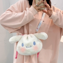 可爱小兔子毛绒包包女2020新款卡通小熊水桶毛毛包少女单肩斜挎包