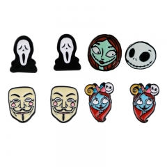 4 Styles V for Vendetta The Nightmare Before Christmas Anime Alloy Earrings