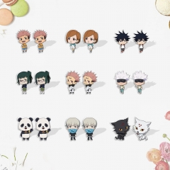 9 Styles Jujutsu Kaisen Shrinky Dinks Earrings Anime Plastic Earrings