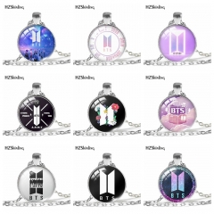 12 Styles K-POP BTS Bulletproof Boy Scouts Cartoon Anime Necklace
