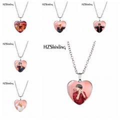 8 Styles K-POP BTS Bulletproof Boy Scouts Cartoon Anime Necklace