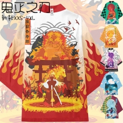 新款动漫鬼灭之刃角色服COS短款新款和服披风羽织外套睡衣开衫