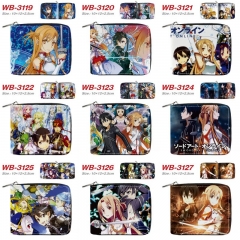 12 Styles Sword Art Online | SAO Cartoon Short Coin Purse Anime Wallet