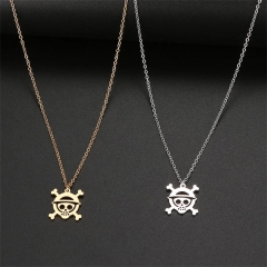 2 Styles One Piece Cartoon Alloy Anime Necklace