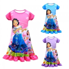 3 Colors Encanto Canvas Cosplay Nightgown Costume Pajamas/Pyjamas For Children