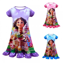 3 Colors Encanto Canvas Cosplay Nightgown Costume Pajamas/Pyjamas For Children