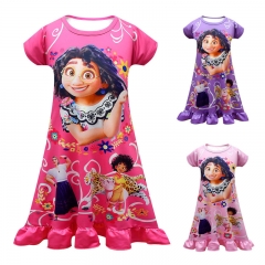 3 Colors Encanto Canvas Cosplay Nightgown Costume Pajamas/Pyjamas For Children