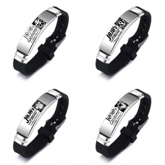 5 Styles JoJo's Bizarre Adventure Cartoon Alloy Anime Bracelet and Bangles