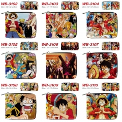19 Styles One Piece Cartoon Short Coin Purse Anime Wallet
