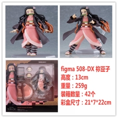 figma 鬼灭之刃 508-DX 灶门祢豆子 豪华版 可动手办，一件42个，高约13cm