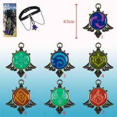 7款原神标志皮颈带项链一条