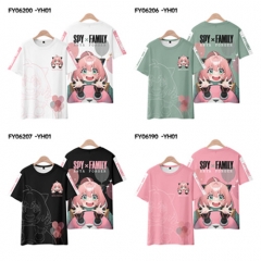 4 Styles SPY×FAMILY Cosplay Cartoon Anime T Shirt Children and Adult