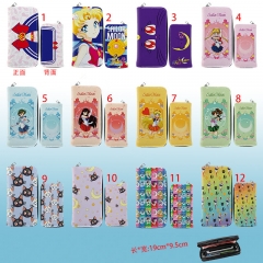 12 Styles Pretty Soldier Sailor Moon Cartoon Character Anime PU Zipper Wallet Purse