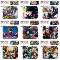 18 Styles My Hero Academia Cartoon Short Coin Purse Anime Wallet