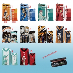 10 Styles Haikyuu Cartoon Character Anime PU Zipper Wallet Purse