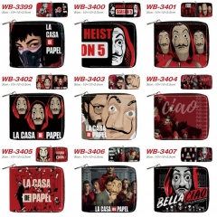 11 Styles La Casa de Papel/Money Heist Cartoon Short Coin Purse Anime Wallet