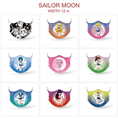 12 Styles Pretty Soldier Sailor Moon Cartoon Color Printing Anime Mask