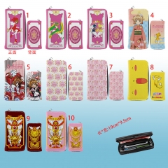 10 Styles Card Captor Sakura Cartoon Character Anime PU Zipper Wallet Purse
