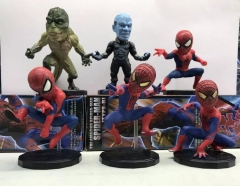 6pcs/set 6~8cm Marvel Spider Man Cosplay Cartoon Mondel Toy Anime PVC Figure
