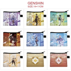 30 Styles Genshin Impact Cartoon Coin Purse Anime Wallet