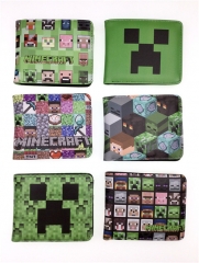 6 Styles Minecraft PU Purse Anime Short Wallet