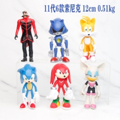 6pcs/set 12cm Sonic the Hedgehog 11 Generation Statue Collect Model Toy Anime PVC Figure