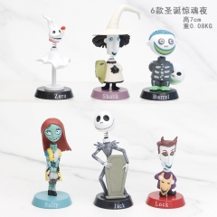 6pcs/set 7cm The Nightmare Before Christmas Statue Collect Model Toy Anime PVC Figure