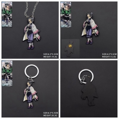 3 Styles Demon Slayer: Kimetsu no Yaiba Kochou Shinobu Cartoon Anime Necklace/Pin/Keychain