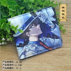 Detective Conan Cartoon Cosplay Purse PU Leather Anime Short Wallet