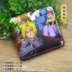 Fullmetal Alchemist Cartoon Cosplay Purse PU Leather Anime Short Wallet