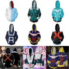 11 Styles My Hero Academia 3D Printed Cartoon Anime Hooded Hoodie
