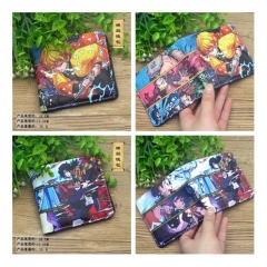 9 Styles Demon Slayer: Kimetsu no Yaiba Cartoon Cosplay Purse PU Leather Anime Short Wallet