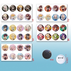 8个一套5.8CM 5款地缚少年花子君58mm8个装布纹胸针