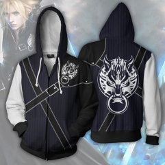 2 Styles Final Fantasy Cosplay 3D Printed Anime Hooded Hoodie