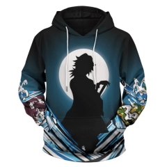 2021跨境新品日漫 鬼灭之刃系列动漫卫衣 3D卫衣 cosplay连帽套头