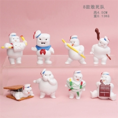 8PCS/SET Ghostbusters Cartoon Character Anime PVC Figure Toy 4.5cm