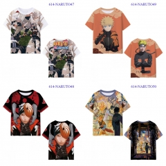6 Styles Naruto Microfiber Material Cartoon Anime T-shirt