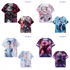6 Styles Fate Stay Night Microfiber Material Cartoon Anime T-shirt