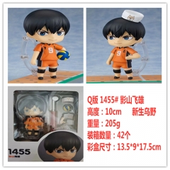 Q版粘土 排球少年 1455# 影山飞雄 新生乌野 可动换脸公仔，一件42个，高约10cm1
