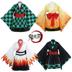 鬼灭之刃cos服灶门炭治郎我妻善逸炎柱炼狱杏寿郎cosplay女仆和服