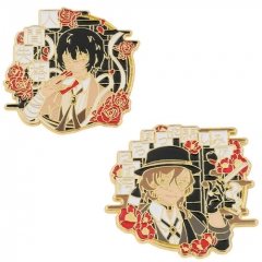 2 Styles Bungo Stray Dogs Cartoon Fashion Badge Pin Decoration Cloth Alloy Anime Brooch