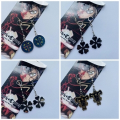 4 Pairs Black Clover Cartoon Cosplay Anime Alloy Earring