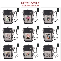 9 Styles SPY×FAMILY anime USB charging laptop backpack school bag
