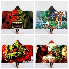 18 Styles 2 Sizes The Hulk Cartoon Pattern Flannel Blanket With Hood