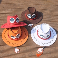 4 Colors 56-58cm One Piece Cos Ace Cartoon Anime Hat Cap