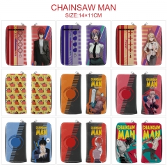 10 Styles Chainsaw Man Cartoon Anime Long Zipper Purse Wallet